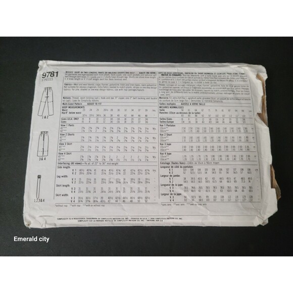 Vtg Simplicity 9784 Womens Sz 6-14 Skirt Fuss Free Fit Sewing Pattern Cut Taylor - Picture 6 of 7